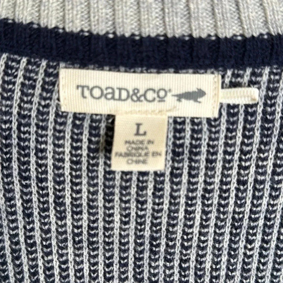 Toad & Co Mitchell Tunic Sweater Navy Size Large - Picture 3 of 9